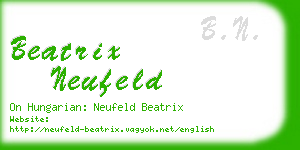 beatrix neufeld business card